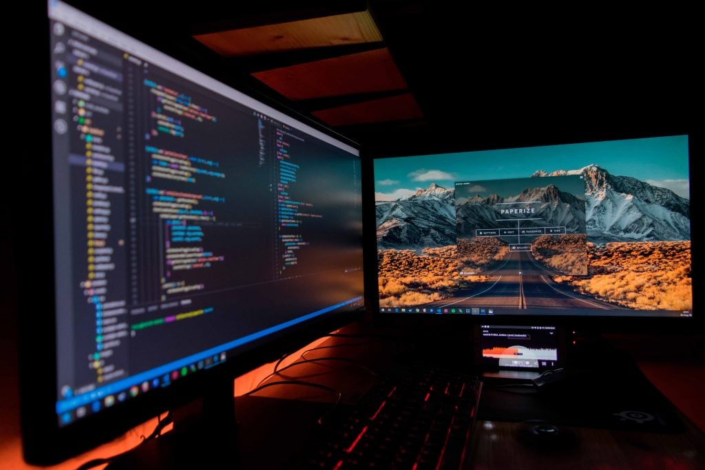 Coding in two computers