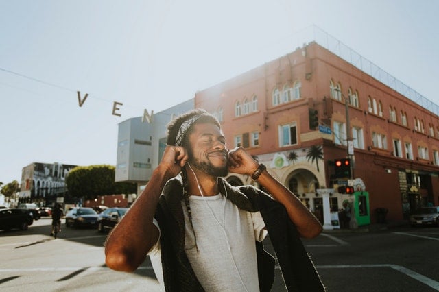 Man with headphones