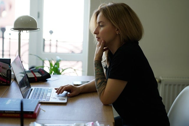 woman at computer